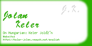 jolan keler business card